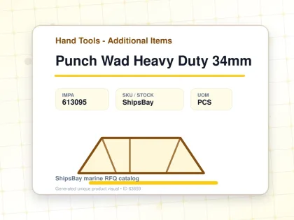 Punch Wad Heavy Duty 34mm - Hand Tools - Additional Items - IMPA 613095 - UOM PCS