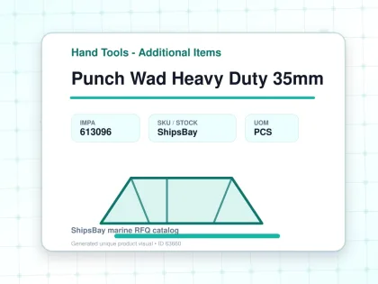 Punch Wad Heavy Duty 35mm - Hand Tools - Additional Items - IMPA 613096 - UOM PCS