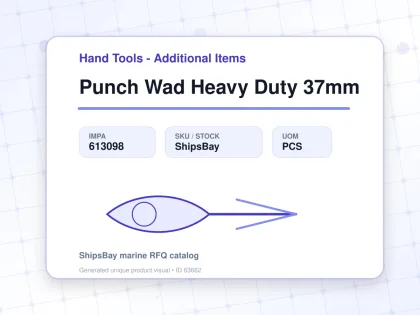 Punch Wad Heavy Duty 37mm - Hand Tools - Additional Items - IMPA 613098 - UOM PCS