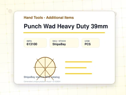 Punch Wad Heavy Duty 39mm - Hand Tools - Additional Items - IMPA 613100 - UOM PCS