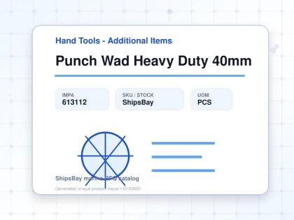 Punch Wad Heavy Duty 40mm - Hand Tools - Additional Items - IMPA 613112 - UOM PCS