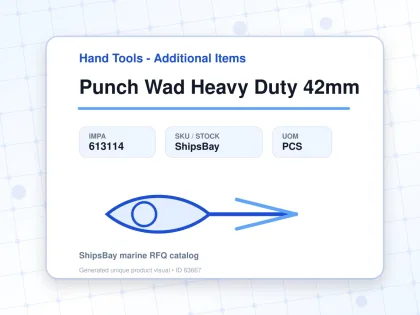 Punch Wad Heavy Duty 42mm - Hand Tools - Additional Items - IMPA 613114 - UOM PCS