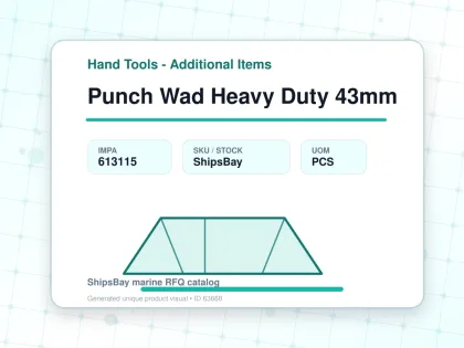 Punch Wad Heavy Duty 43mm - Hand Tools - Additional Items - IMPA 613115 - UOM PCS