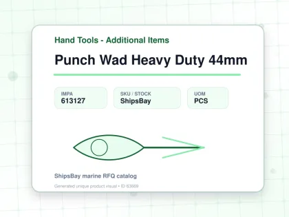 Punch Wad Heavy Duty 44mm - Hand Tools - Additional Items - IMPA 613127 - UOM PCS