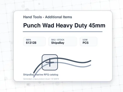 Punch Wad Heavy Duty 45mm - Hand Tools - Additional Items - IMPA 613128 - UOM PCS