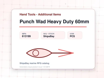 Punch Wad Heavy Duty 60mm - Hand Tools - Additional Items - IMPA 613199 - UOM PCS