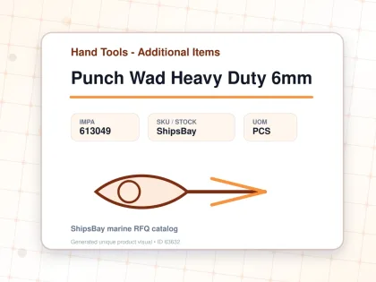 Punch Wad Heavy Duty 6mm - Hand Tools - Additional Items - IMPA 613049 - UOM PCS