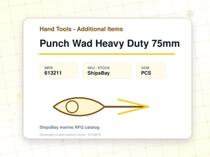 Punch Wad Heavy Duty 75mm - Hand Tools - Additional Items - IMPA 613211 - UOM PCS