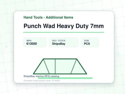 Punch Wad Heavy Duty 7mm - Hand Tools - Additional Items - IMPA 613050 - UOM PCS