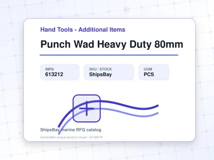 Punch Wad Heavy Duty 80mm - Hand Tools - Additional Items - IMPA 613212 - UOM PCS