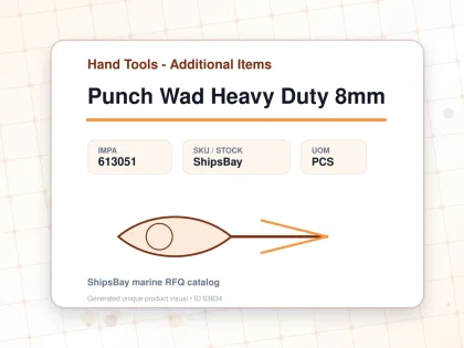 Punch Wad Heavy Duty 8mm - Hand Tools - Additional Items - IMPA 613051 - UOM PCS