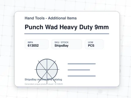 Punch Wad Heavy Duty 9mm - Hand Tools - Additional Items - IMPA 613052 - UOM PCS