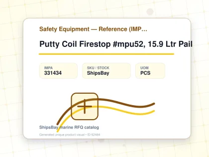 Putty Coil Firestop #mpu52, 15.9 Ltr Pail - Safety Equipment — Reference (IMPA) - IMPA 331434 - UOM PCS
