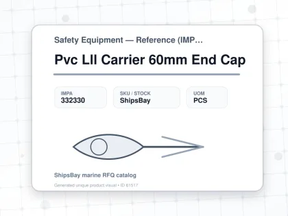 Pvc Lll Carrier 60mm End Cap - Safety Equipment — Reference (IMPA) - IMPA 332330 - UOM PCS