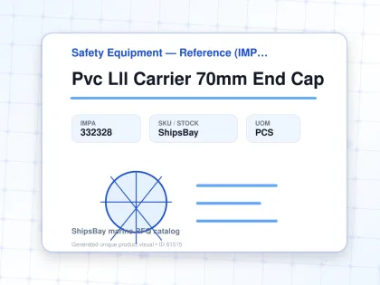 Pvc Lll Carrier 70mm End Cap - Safety Equipment — Reference (IMPA) - IMPA 332328 - UOM PCS