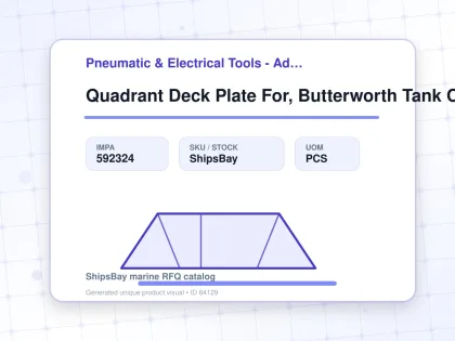 Quadrant Deck Plate For, Butterworth Tank Clean Machine - Pneumatic & Electrical Tools - Additional Items - IMPA 592324 - UOM PCS