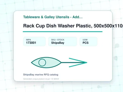 Rack Cup Dish Washer Plastic, 500x500x110mm 16 Pockets - Tableware & Galley Utensils - Additional Items - IMPA 173001 - UOM PCS