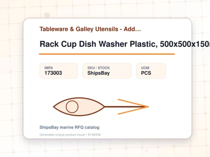 Rack Cup Dish Washer Plastic, 500x500x150mm 16 Pockets - Tableware & Galley Utensils - Additional Items - IMPA 173003 - UOM PCS