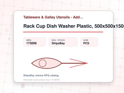 Rack Cup Dish Washer Plastic, 500x500x150mm 20 Pockets - Tableware & Galley Utensils - Additional Items - IMPA 173006 - UOM PCS