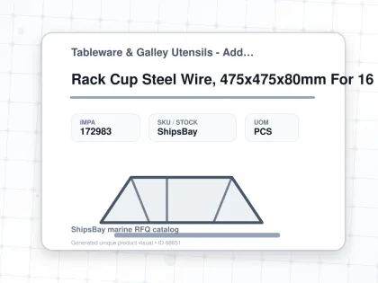 Rack Cup Steel Wire, 475x475x80mm For 16 Cups - Tableware & Galley Utensils - Additional Items - IMPA 172983 - UOM PCS