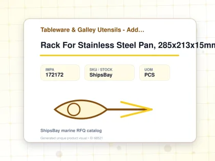 Rack For Stainless Steel Pan, 285x213x15mm (for 172122) - Tableware & Galley Utensils - Additional Items - IMPA 172172 - UOM PCS