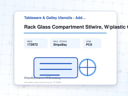 Rack Glass Compartment Stlwire, W/plastic Coated 500x250x120mm - Tableware & Galley Utensils - Additional Items - IMPA 172972 - UOM PCS