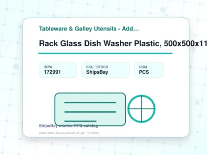 Rack Glass Dish Washer Plastic, 500x500x110mm 36 Pockets - Tableware & Galley Utensils - Additional Items - IMPA 172991 - UOM PCS