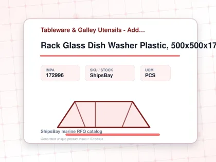 Rack Glass Dish Washer Plastic, 500x500x170mm 36 Pockets - Tableware & Galley Utensils - Additional Items - IMPA 172996 - UOM PCS