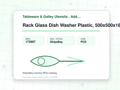 Rack Glass Dish Washer Plastic, 500x500x180mm 36 Pockets - Tableware & Galley Utensils - Additional Items - IMPA 172997 - UOM PCS