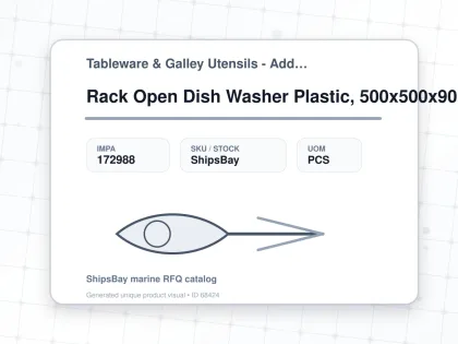 Rack Open Dish Washer Plastic, 500x500x90mm - Tableware & Galley Utensils - Additional Items - IMPA 172988 - UOM PCS