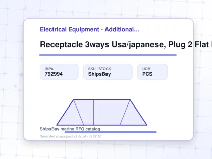 Receptacle 3ways Usa/japanese, Plug 2 Flat Pins W/3mtr Cord - Electrical Equipment - Additional Items - IMPA 792994 - UOM PCS