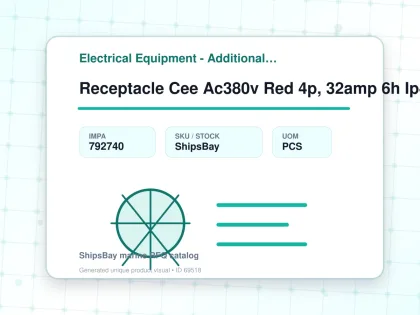Receptacle Cee Ac380v Red 4p, 32amp 6h Ip44 - Electrical Equipment - Additional Items - IMPA 792740 - UOM PCS