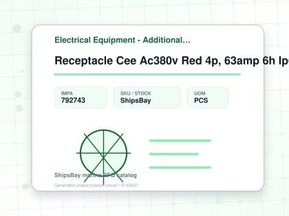 Receptacle Cee Ac380v Red 4p, 63amp 6h Ip67 - Electrical Equipment - Additional Items - IMPA 792743 - UOM PCS
