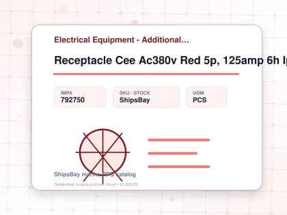 Receptacle Cee Ac380v Red 5p, 125amp 6h Ip67 - Electrical Equipment - Additional Items - IMPA 792750 - UOM PCS