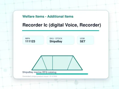 Recorder Ic (digital Voice, Recorder) - Welfare Items - Additional Items - IMPA 111123 - UOM SET