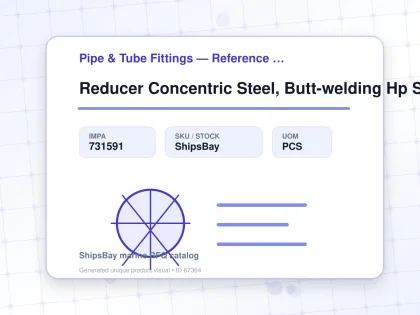 Reducer Concentric Steel, Butt-welding Hp Sch40 125x80a - Pipe & Tube Fittings — Reference (IMPA) - IMPA 731591 - UOM PCS