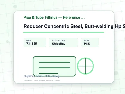 Reducer Concentric Steel, Butt-welding Hp Sch40 40x25a - Pipe & Tube Fittings — Reference (IMPA) - IMPA 731535 - UOM PCS