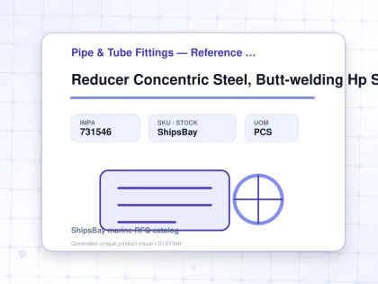Reducer Concentric Steel, Butt-welding Hp Sch40 80x40a - Pipe & Tube Fittings — Reference (IMPA) - IMPA 731546 - UOM PCS