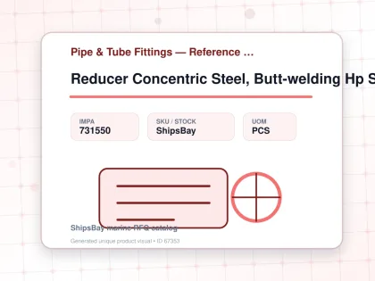 Reducer Concentric Steel, Butt-welding Hp Sch40 90x40a - Pipe & Tube Fittings — Reference (IMPA) - IMPA 731550 - UOM PCS