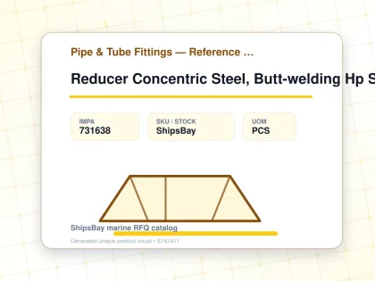 Reducer Concentric Steel, Butt-welding Hp Sch80 100x40a - Pipe & Tube Fittings — Reference (IMPA) - IMPA 731638 - UOM PCS