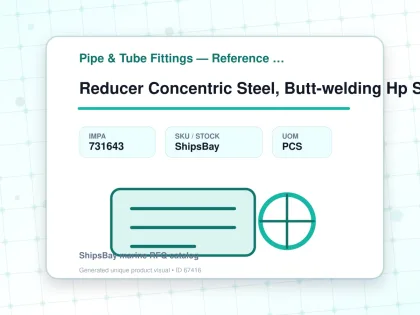 Reducer Concentric Steel, Butt-welding Hp Sch80 125x50a - Pipe & Tube Fittings — Reference (IMPA) - IMPA 731643 - UOM PCS