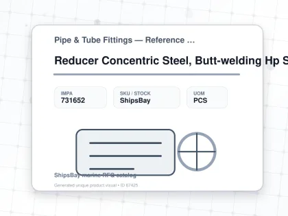 Reducer Concentric Steel, Butt-welding Hp Sch80 150x125a - Pipe & Tube Fittings — Reference (IMPA) - IMPA 731652 - UOM PCS