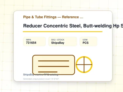 Reducer Concentric Steel, Butt-welding Hp Sch80 200x100a - Pipe & Tube Fittings — Reference (IMPA) - IMPA 731654 - UOM PCS