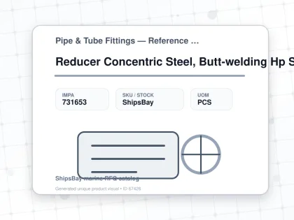 Reducer Concentric Steel, Butt-welding Hp Sch80 200x90a - Pipe & Tube Fittings — Reference (IMPA) - IMPA 731653 - UOM PCS