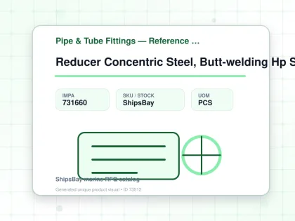 Reducer Concentric Steel, Butt-welding Hp Sch80 250x200a - Pipe & Tube Fittings — Reference (IMPA) - IMPA 731660 - UOM PCS