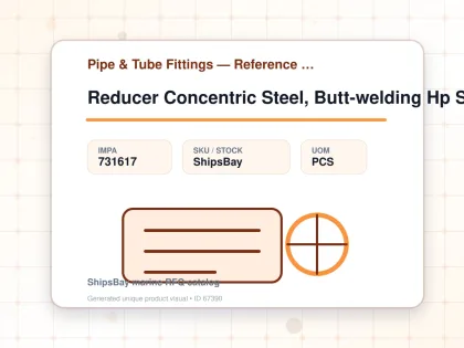 Reducer Concentric Steel, Butt-welding Hp Sch80 40x15a - Pipe & Tube Fittings — Reference (IMPA) - IMPA 731617 - UOM PCS