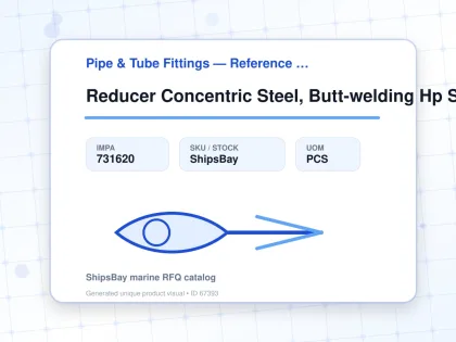 Reducer Concentric Steel, Butt-welding Hp Sch80 40x32a - Pipe & Tube Fittings — Reference (IMPA) - IMPA 731620 - UOM PCS