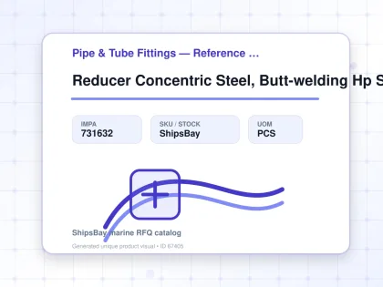Reducer Concentric Steel, Butt-welding Hp Sch80 80x65a - Pipe & Tube Fittings — Reference (IMPA) - IMPA 731632 - UOM PCS