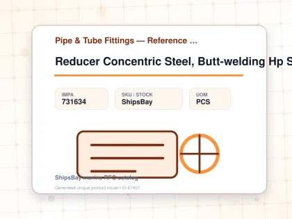 Reducer Concentric Steel, Butt-welding Hp Sch80 90x40a - Pipe & Tube Fittings — Reference (IMPA) - IMPA 731634 - UOM PCS