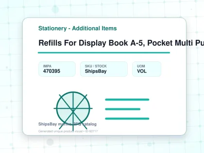 Refills For Display Book A-5, Pocket Multi Punched 10's/pkt - Stationery - Additional Items - IMPA 470395 - UOM VOL